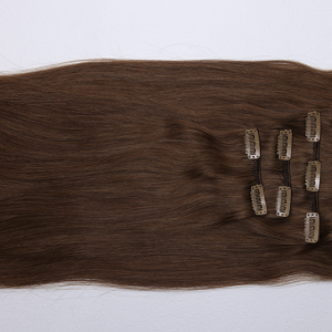 KM HAIR 5pc Clip-In Extensions - Sphinx (Middle Light Brown) - Image 2
